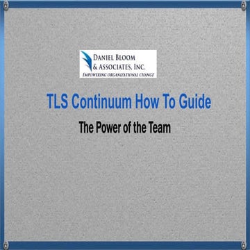 TLS Continuum How to Guide - Team Power