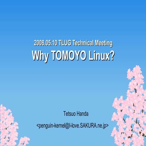 Why TOMOYO Linux?