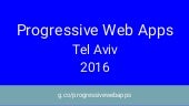 Progressive Web Apps TLV