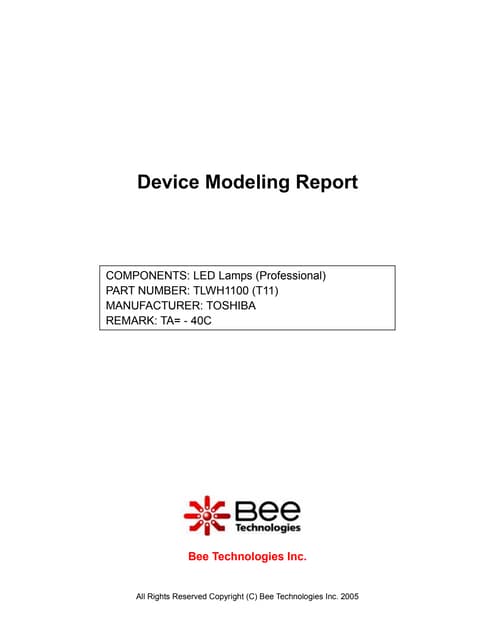 SPICE MODEL of TLWH1100 , White ,TA...
