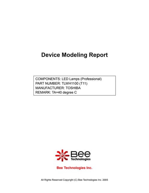 SPICE MODEL of TLWH1100 , White ,TA...