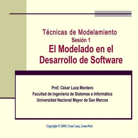 Tm01 el modelado en el desarrollo de software