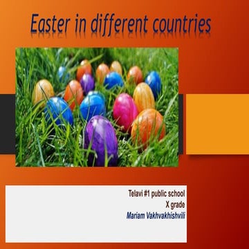 Easrer in different countries