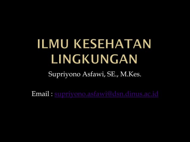 Kesehatan Lingkungan