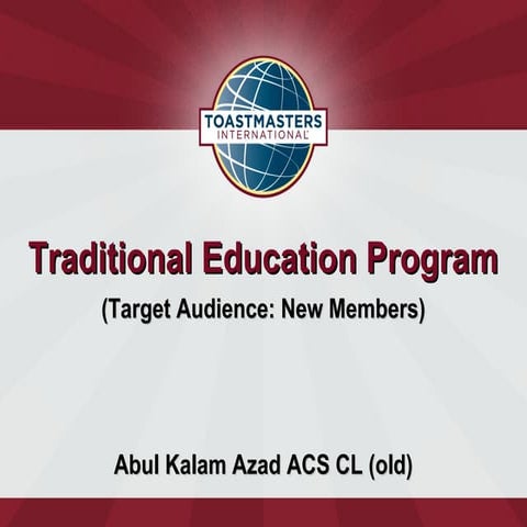 What is Ice Breaker Speech in Toastmasters | PPT