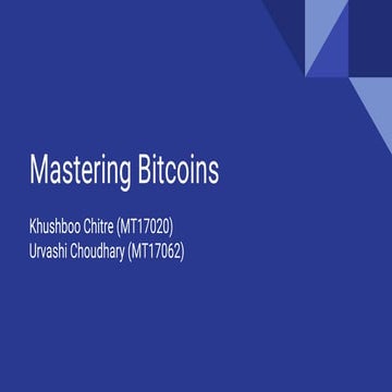 Tmc mastering bitcoins ppt
