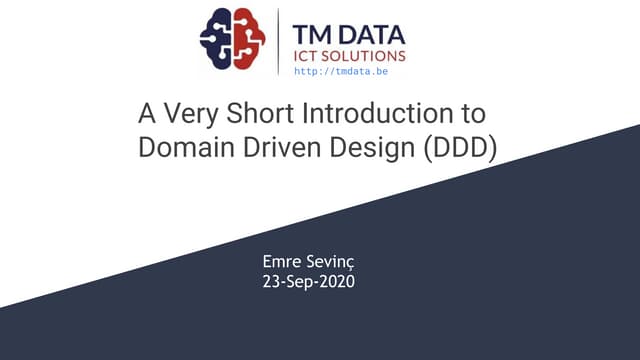 Domain Drive Design: A Very Short Introduction for Business People