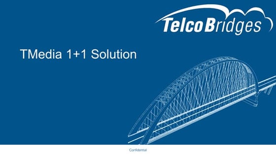 Tmedia 1+1 Solution Technical Training from TelcoBridges