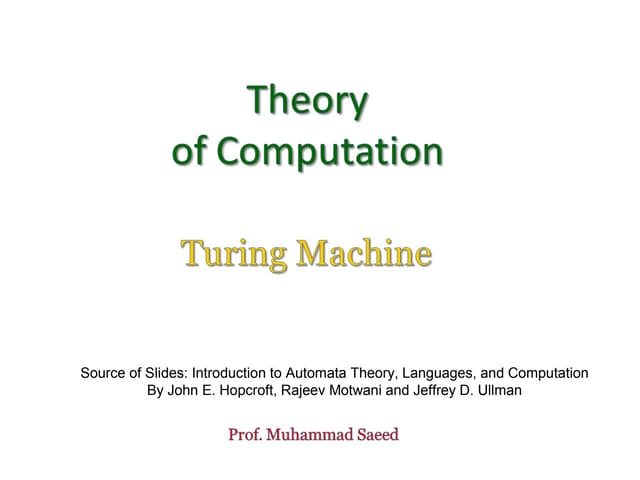 Turing Machine