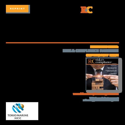 TMHCC in Risk & Compliance 2017 Q4 - Cyber Mini-Roundtable