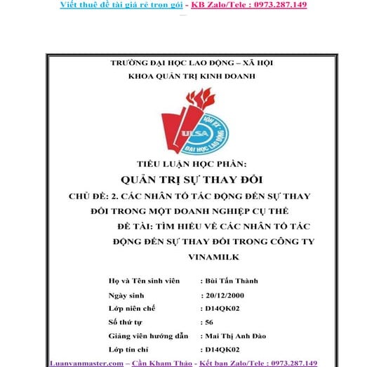Tìm hiểu về các nhân tố ảnh hưởng đến sự thay đổi của Công ty Vinamilk.doc