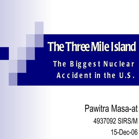 "Three Mile Island Accident"