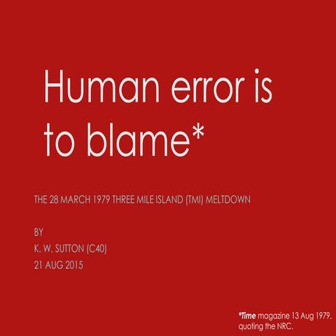 Three Mile Island Meltdown