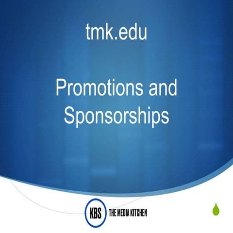 TMK.edu Promotions and Sponsorships: September 2016