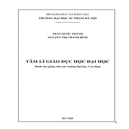 Tâm lý học dạy học đại học