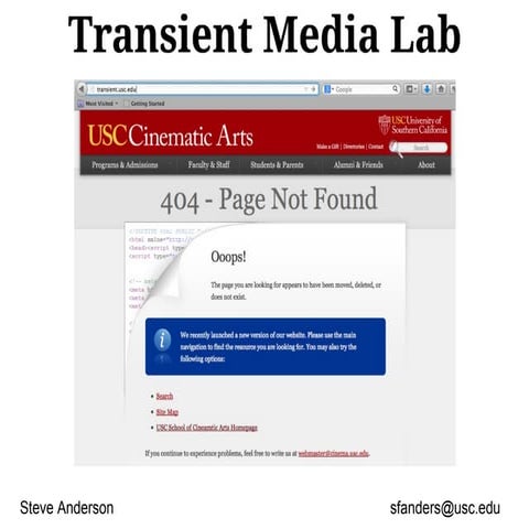 TML Transient Media Lab | PPT