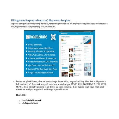 Tm magazinite responsive bootstrap 3 blog joomla template