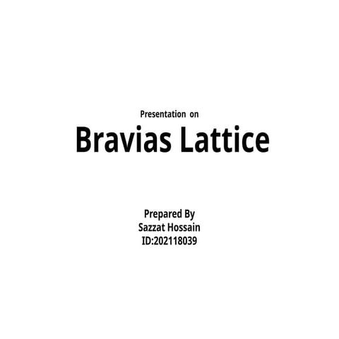 Bravais Lattice | PPTX