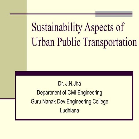 Sustainability in Transport Sector