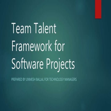 Team Talent Framework