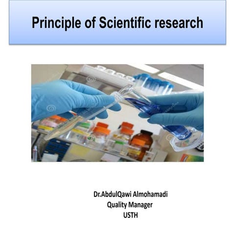 Principles of Scientific Research 