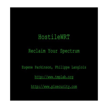 Tmplab hostile wrt-5-hacklu