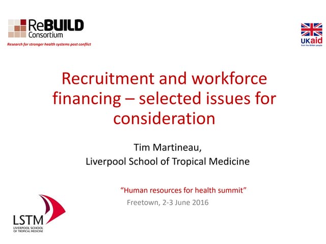 Health workforce recruitment and fi...