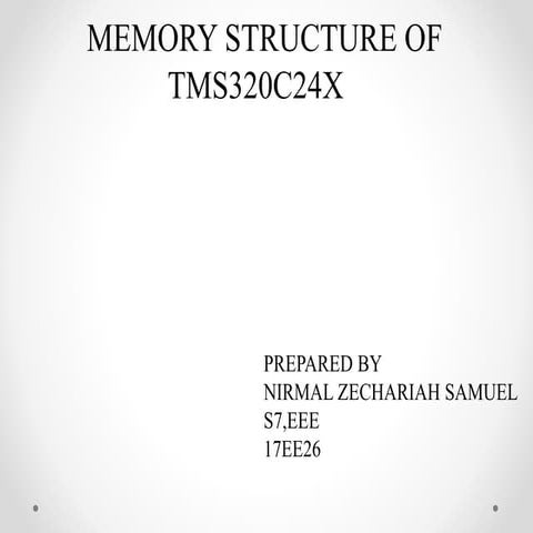 Tms320 c24x memory structure