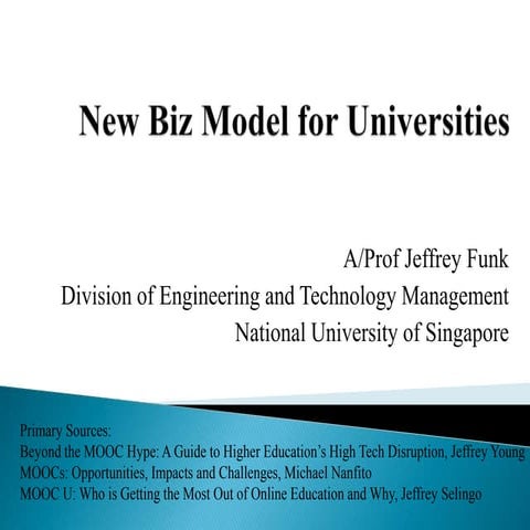 New Biz Model for Universities
