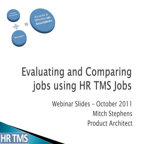 Tms webinar   job evaluations, october 2011