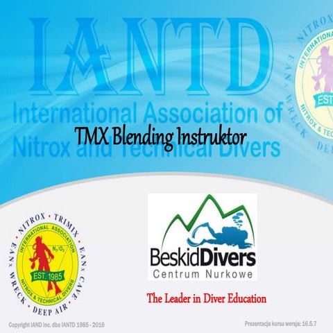 Tmx blending instruktor prezentacja beskiddivers