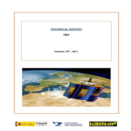 Typical Meteorological Year Report for CSP, CPV and PV solar plants