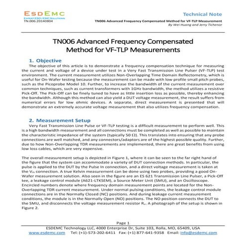 TN006 frequency compensation method for vf-tlp measurements