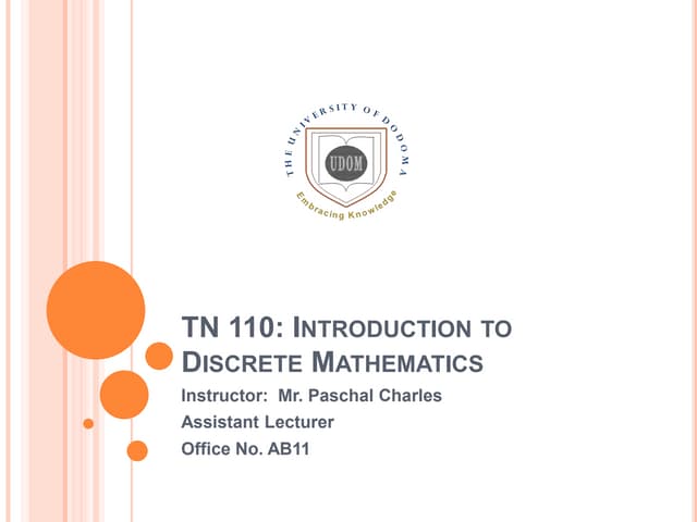Tn 110 lecture 1 logic