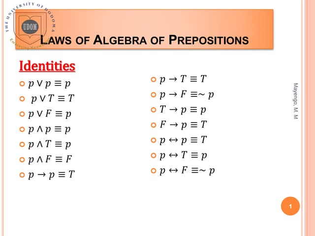 Tn 110 lecture 2 logic