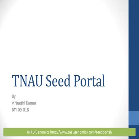 TNAU Seed Portal