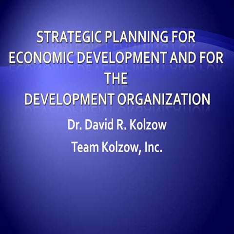 Strategic Planning, TN Basic Economic Development Course 2013