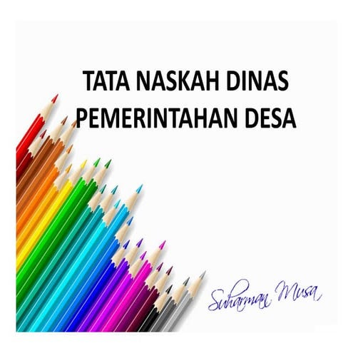 Tata Naskah Dinas Pemerintahan Desa