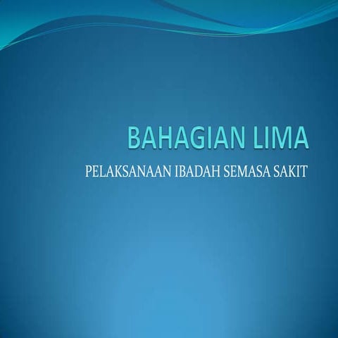 6 perlaksanaan ibadah semasa sakit