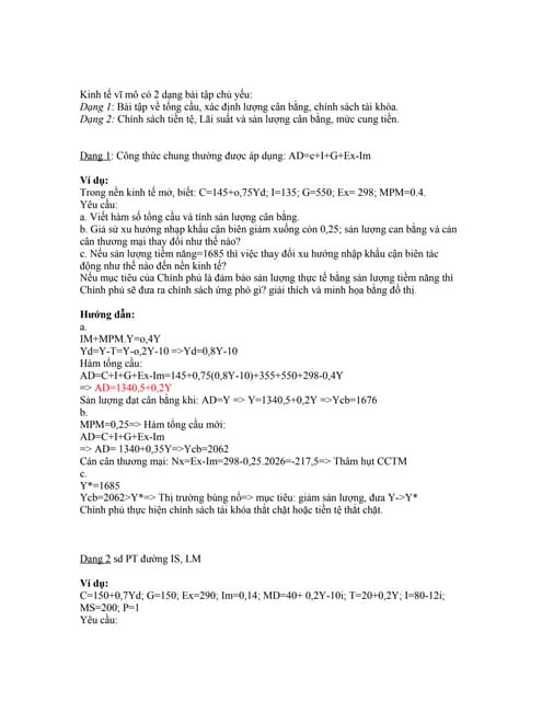 Tổng cầu và các hàm tổng cầu