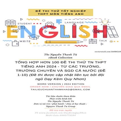 TỔNG HỢP HƠN 100 ĐỀ THI THỬ T﻿ỐT NGHIỆP THPT TIẾNG ANH 2024 - TỪ CÁC TRƯỜNG, ...