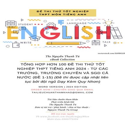 TỔNG HỢP HƠN 100 ĐỀ THI THỬ T﻿ỐT NGHIỆP THPT TIẾNG ANH 2024 - TỪ CÁC TRƯỜNG, ...