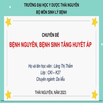 GIẢI THÍCH CHI TIẾT CƠ CHẾ TĂNG HUYẾT ÁP ẢNH HƯỞNG ĐẾN TIM MẠCH