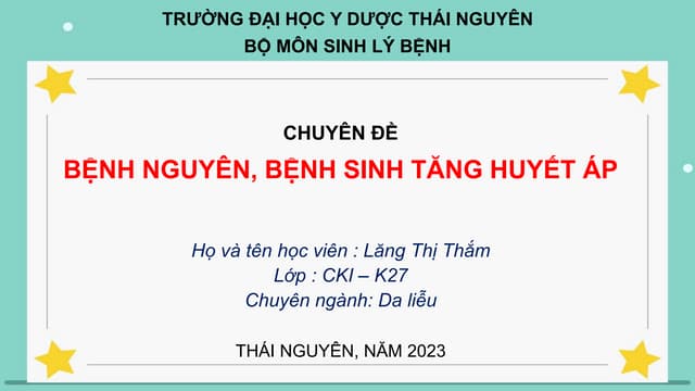 GIẢI THÍCH CHI TIẾT CƠ CHẾ TĂNG HUYẾT ÁP ẢNH HƯỞNG ĐẾN TIM MẠCH
