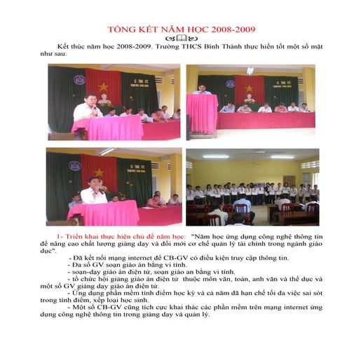 TổNg KếT NăM HọC 2008