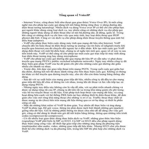 Tổng quan về voice ip