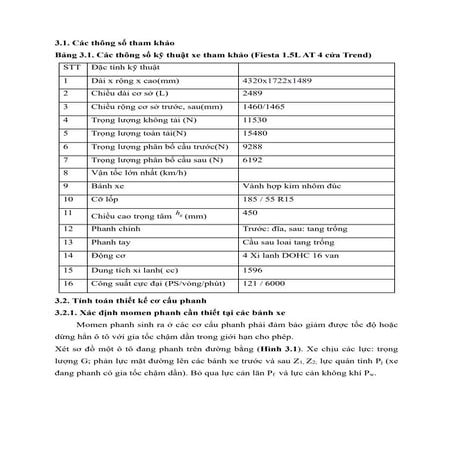 tính toán thiết kế phanh xe ô tô, phanh đĩa và phanh tang trống