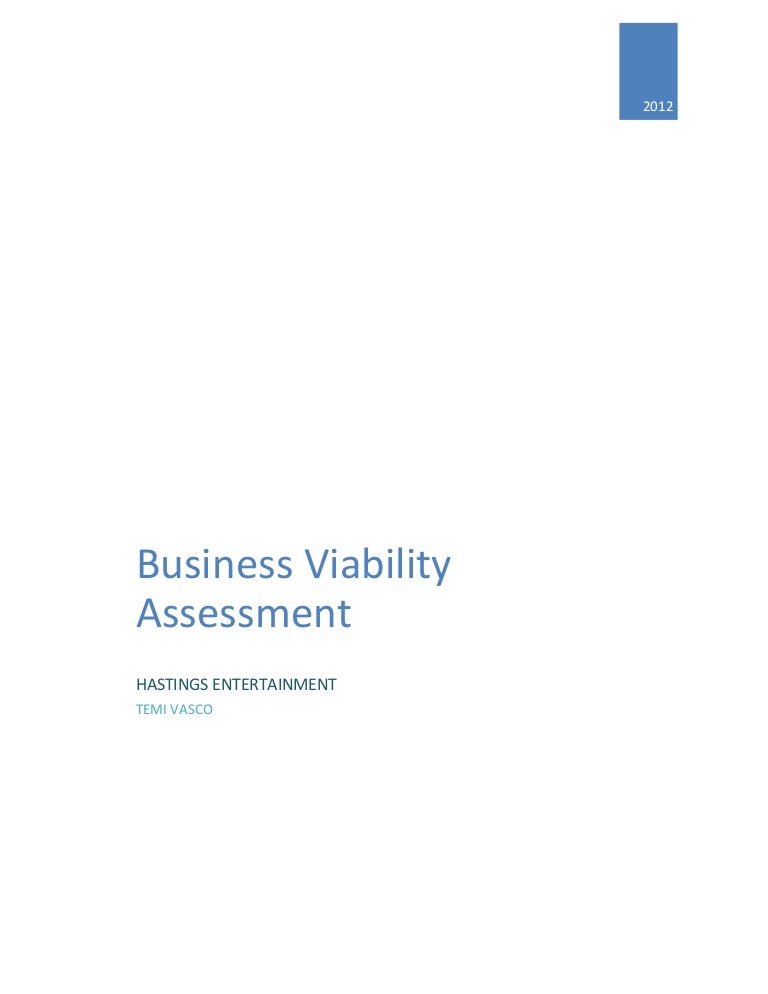 Business Viability Assessment Hastings Entertainment