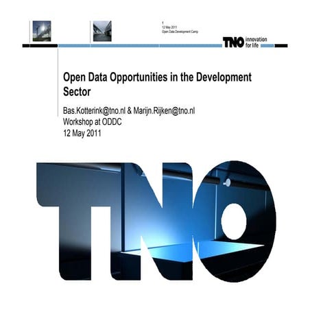 Open Data Opportunities in the Development Sector - Marijn Rijken - TNO