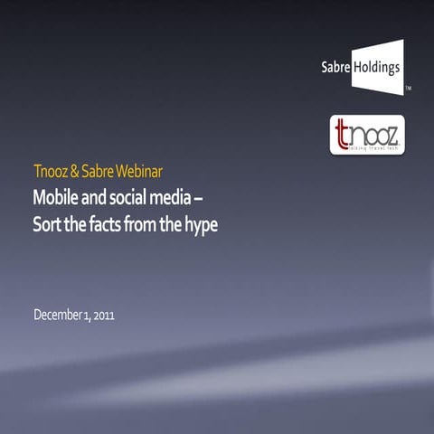 Tnooz-Sabre Webinar: Mobile and social media – sort the facts from the hype